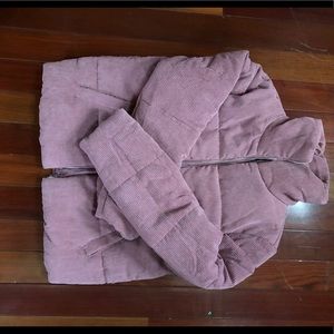 Pink Corduroy Puffer